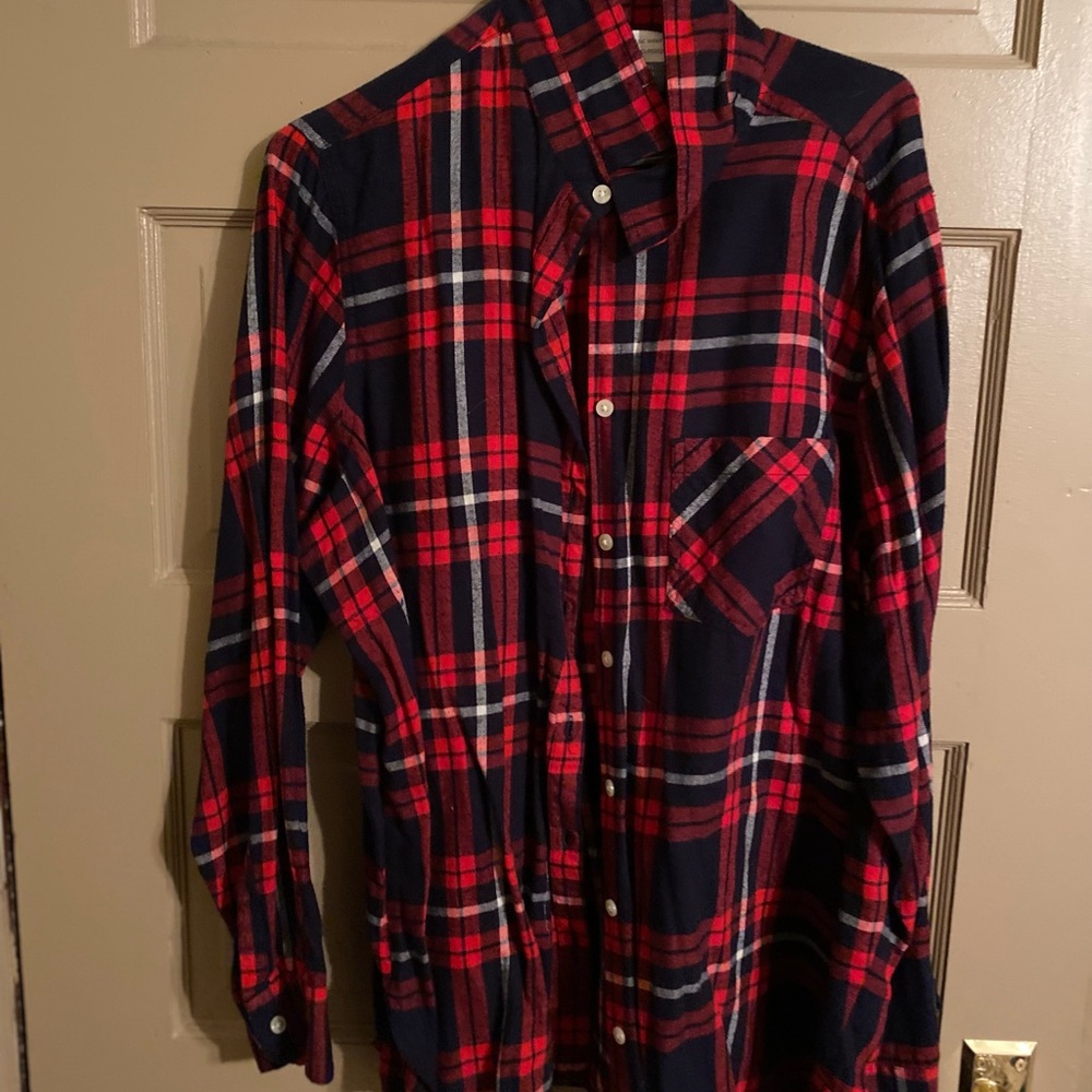 Old navy red and blue flannel